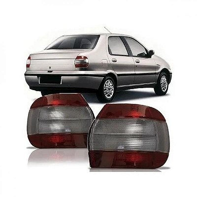 Lanterna siena fiat de 1996 a 2000 traseira lado esquerdo fumê de ABS de alta resistência