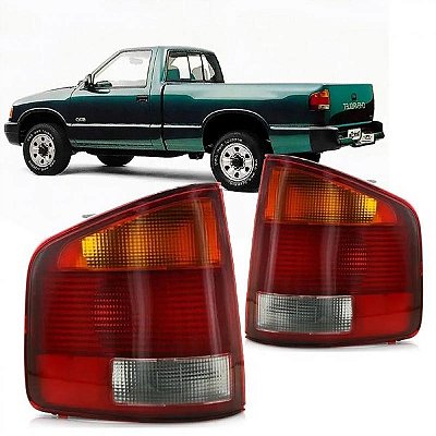 Lanterna s10 chevrolet de 1995 a 2000 traseira lado esquerdo tricolor com ré fumê escura