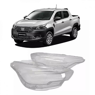 Lente de farol strada fiat de 2020 a 2025 lado direito