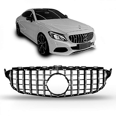 Grade do radiador c180 mercedes benz de 2015 a 2018 com friso prata AMG GTR
