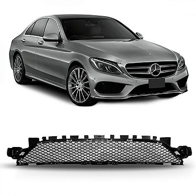 Grade para choque c250 mercedes benz de 2015 a 2018 dianteira central sport
