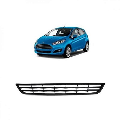 Grade do para choque new fiesta ford de 2013 a 2017 dianteiro central preta carroceria hatchback