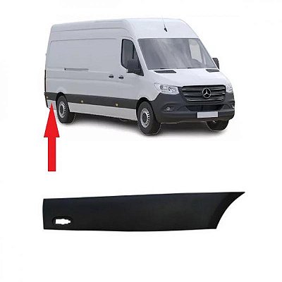 Friso sprinter mercedes benz de 2020 a 2025 lateral traseiro da parte traseira lado direito com furo