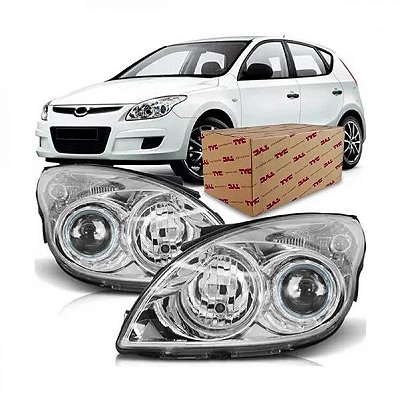 Farol i30 hyundai de 2009 a 2012 lado direito cromado elétrico