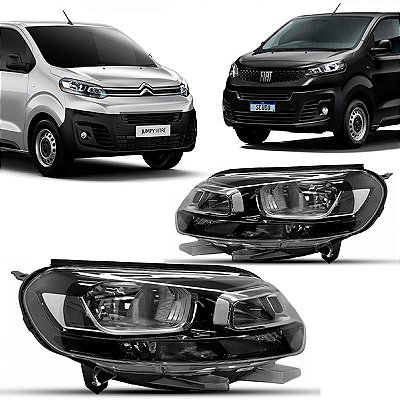 Farol jumpy citroën de 2018 a 2024 e scudo fiat de 2023 a 2024 lado direito elétrico com motor