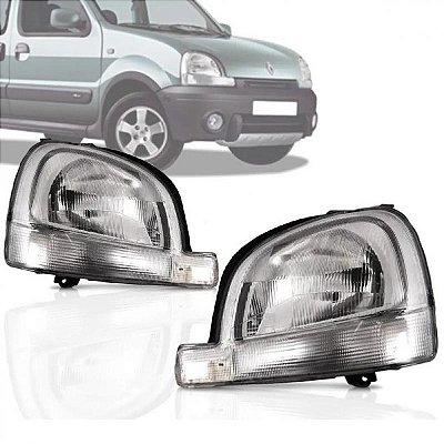 Farol kangoo renault de 1998 a 2008 lado direito cristal elétrico