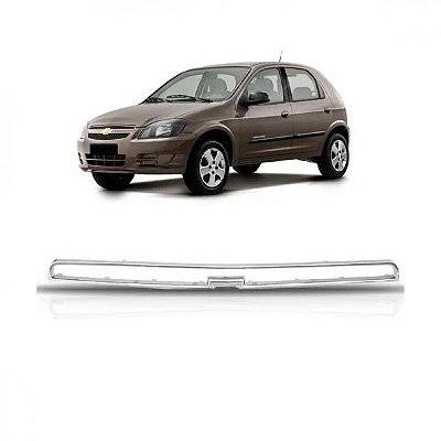 Moldura inferior para choque da grade do radiador celta chevrolet de 2012 a 2015 e prisma chevrolet superior cromada