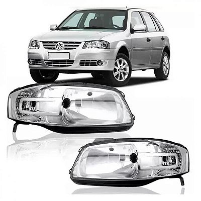 Farol gol volkswagen de 2006 a 2008 lado direito cromado geração 4