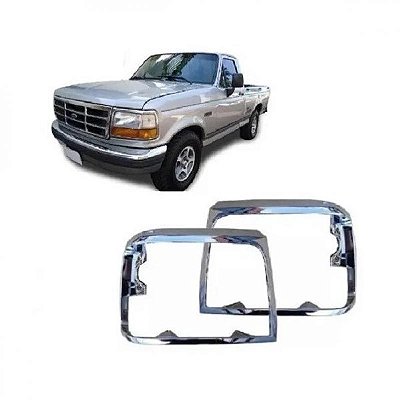 Aro do farol f1000 ford de 1997 a 1998 lado direito cromado