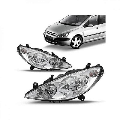 Farol 307 peugeot de 2003 a 2006 lado direito elétrico com auxiliar