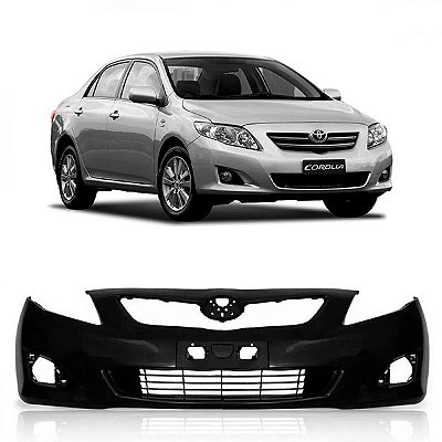 Para choque corolla toyota de 2009 a 2011 dianteiro com grade sem furo para esguicho com ressalto para placa
