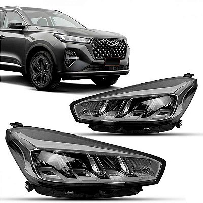 Farol tiggo 8 chery de 2021 a 2025 lado direito elétrico com LED