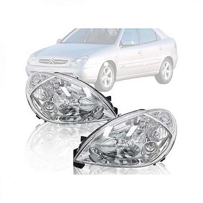 Farol xsara citroën de 2001 a 2004 lado esquerdo sem auxiliar