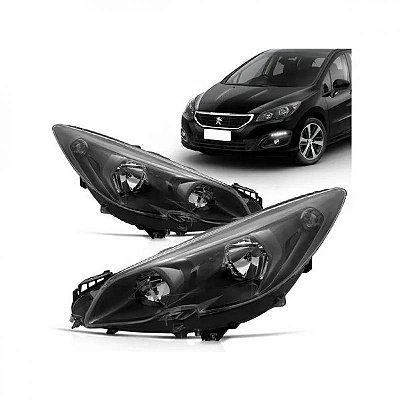 Farol 308 e 408 peugeot de 2016 a 2019 lado direito manual com soquete