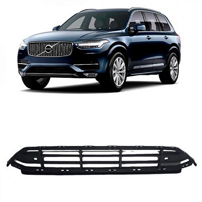 Grade do para choque xc90 volvo de 2018 a 2022 dianteira central com furo para câmera