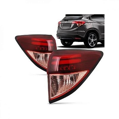 Lanterna hrv honda de 2016 a 2018 traseira de canto lado direito borda fumê touring com LED