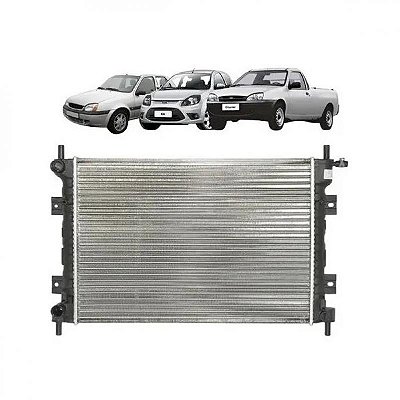 Radiador fiesta ford de 2000 a 2002 e courier ford de 2000 a 2013 rocam manual