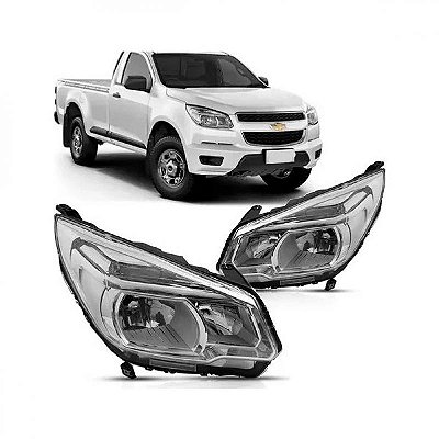 Farol s10 chevrolet de 2012 a 2016 lado direito sem projetor manual