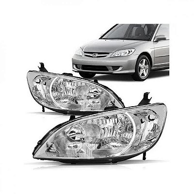 Farol civic honda de 2004 a 2006 lado direito elétrico sem motor