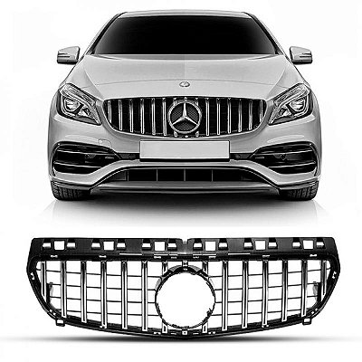 Grade do radiador a200 mercedes benz de 2013 a 2015 cromada filetada a45