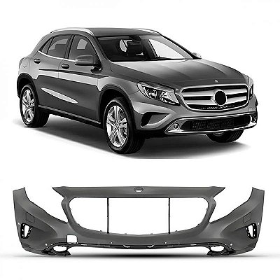 Para choque gla 200 e 250 mercedes benz de 2014 a 2017 dianteiro cinza com furo para esguicho
