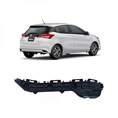 Guia de para choque yaris toyota de 2018 a 2022 traseiro lado esquerdo hatch