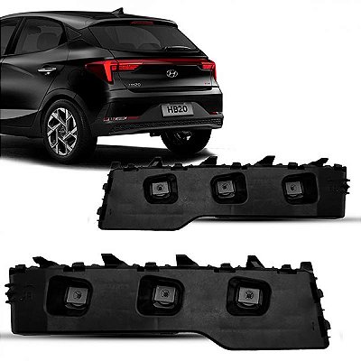 Guia do para choque hb20 hyundai de 2023 a 2026 traseiro lado esquerdo hatch
