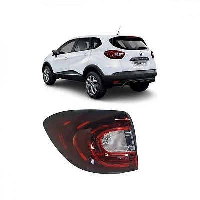 Lanterna captur renault de 2017 a 2024 traseira lado direito de canto com LED