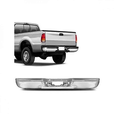 Para choque f250 e f350 ford de 1999 a 2019 traseiro cromado lâmina