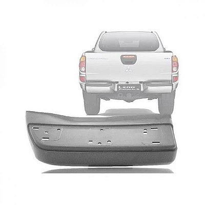 Para choque l200 triton mitsubishi de 2007 a 2016 traseiro lado direito sem pisante
