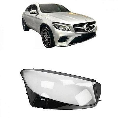 Lente de farol glc mercedes benz de 2016 a 2019 lado esquerdo