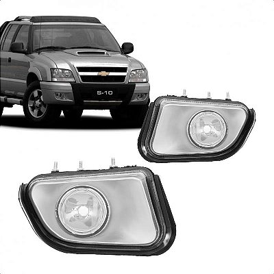 Farol auxiliar s10 chevrolet de 2001 a 2011 lado direito pit bull com lente de policarbonato