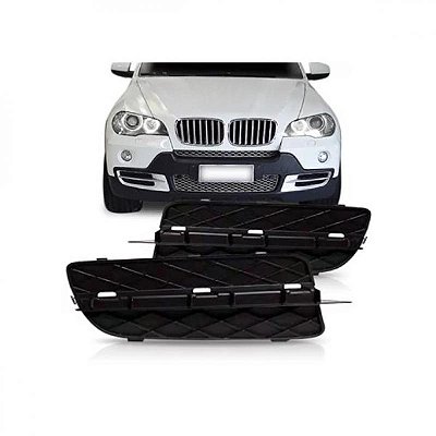 Grade para para choque x5 bmw de 2007 a 2010 lado direito dianteiro sem friso