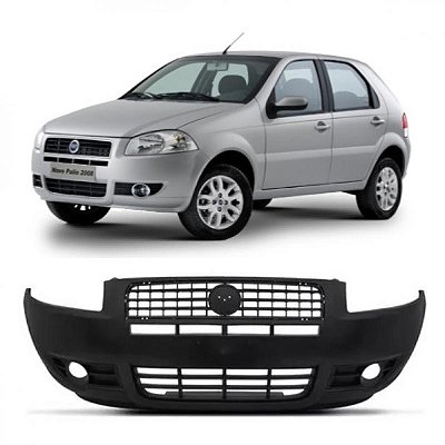 Para choque palio fiat de 2008 a 2012 dianteiro weekend trekking com furo e moldura inferior para choque