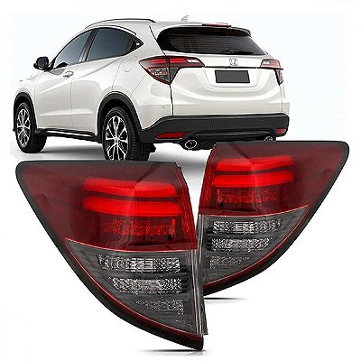 Lanterna hrv honda de 2017 a 2021 traseira lado esquerdo fumê com LED