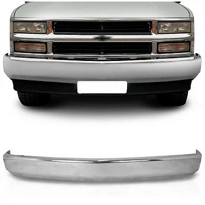Para choque silverado chevrolet de 1993 a 2004 dianteiro cromado sem furo