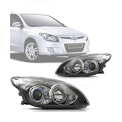 Farol i30 hyundai de 2009 a 2012 lado esquerdo preto