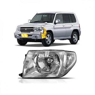 Farol pajero tr4 mitsubishi de 2004 a 2006 lado esquerdo manual