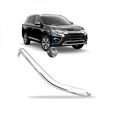 Friso do farol outlander mitsubishi de 2016 a 2022 lado direito cromado