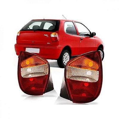 Lanterna palio fiat de 2001 a 2006 traseira lado direito carcaça preta versão fire