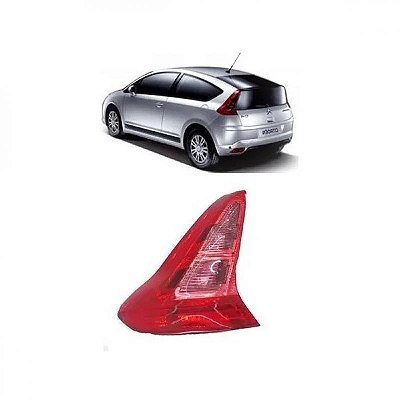 Lanterna c4 citroën de 2006 a 2007 traseira lado esquerdo vermelha e rosa versões vtr e sport