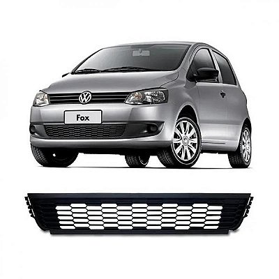 Grade para choque fox volkswagen de 2010 a 2014 dianteira central preta