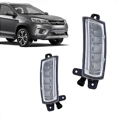 Lanterna de para choque tiggo 2 chery de 2018 a 2022 dianteira lado direito luz diurna