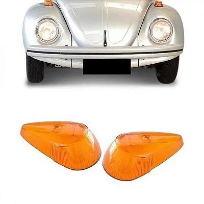 Lente de lanterna fusca volkswagen de 1971 a 1996 dianteira âmbar