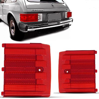 Lente de lanterna brasília volkswagen de 1978 a 1984 traseira de canto rubi