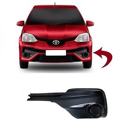 Grade de para choque etios toyota de 2017 a 2021 lateral lado direito sem furo