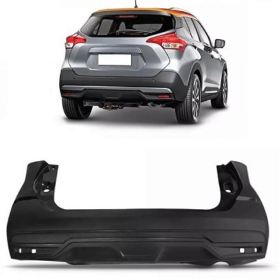Para choque kicks nissan de 2017 a 2021 traseiro sem furo para sensor