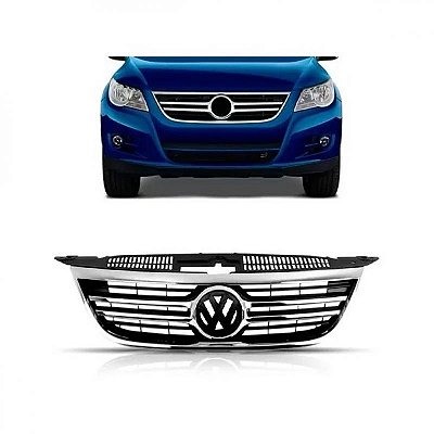 Grade de radiador tiguan volkswagen de 2009 a 2011 com frisos cromados