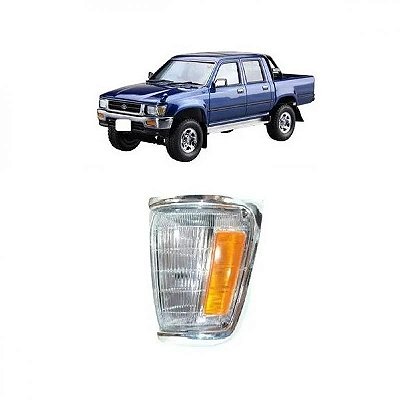 Lanterna hilux toyota de 1992 a 2001 dianteira lado direito aro cromado fino quatro por quatro