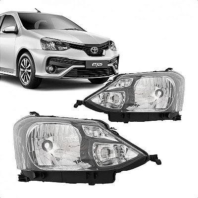Farol etios toyota de 2017 a 2021 lado esquerdo máscara negra